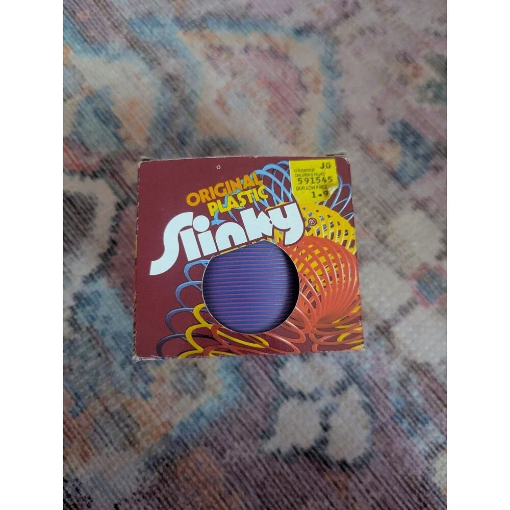 Vintage Original Plastic Slinky No. 110 Purple And Blue James Ind